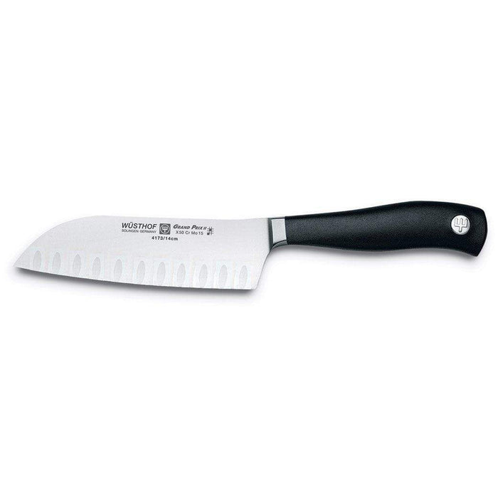 Wusthof Japanese & Santoku Knives 5" Wusthof Grand Prix II Hollow Edge Santoku Knife displayed on a white background