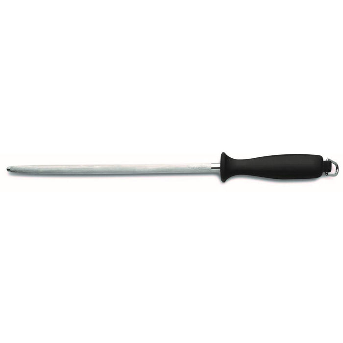 Honing steel knife sharpener displayed on a white background