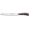 Wusthof Bread Knives 8" Wusthof Ikon Blackwood Bread Knife displayed on a white background