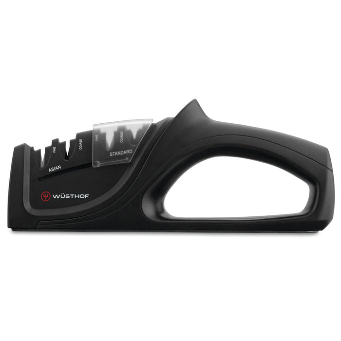 Wusthof universal 4 stage handheld knife sharpener displayed on a white background