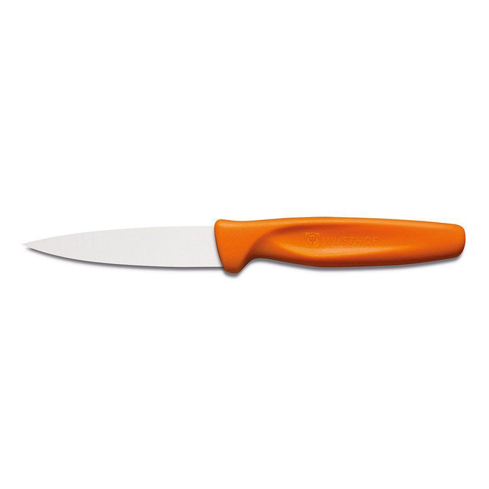 Wusthof Paring & Peeling Knives Orange Wusthof Zest 3" Spear Point Paring Knife on a white background