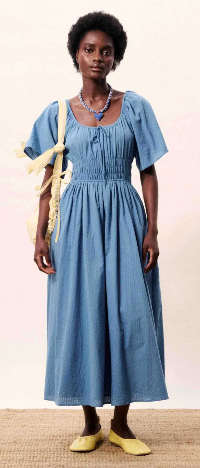 Yemanja short sleeve cotton fit + flare