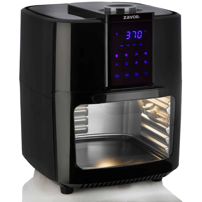 12.7 qt zavor air fryer oven with a control panel displayed on a white background