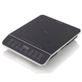 A compact Zavor Onyx Induction Cooktop with a black crystal glass surface and digital control panel, designed for portable use.